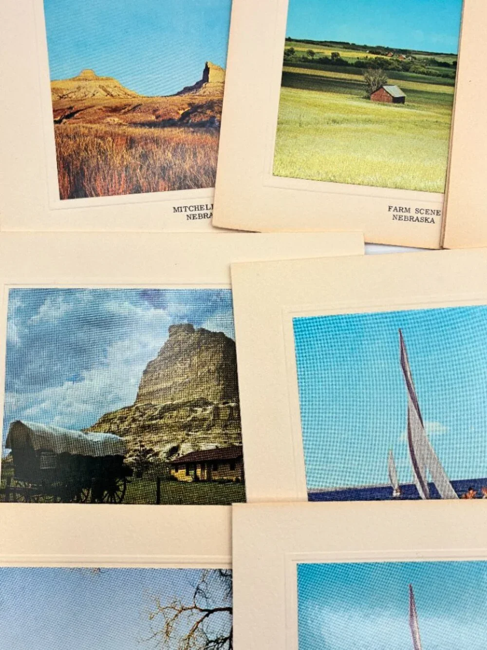 Vtg Nebraska Photo Note Cards Lot of 18 Landmarks Scenes Bright of America Blank